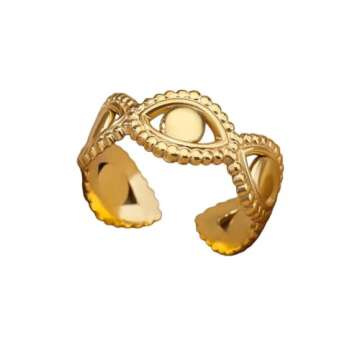 TUHYNTJTS Rings For Women Men Open Adjustable Stainless Steel Ring Trend Lucky Aesthetic Wedding Ring Jewelry Anillos VHM1400