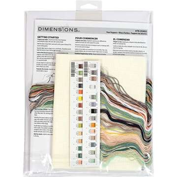 DIMENSIONS Songbird Tree Toppers Counted Cross Stitch Kit, 14 Ct. Ivory Aida, Finished Project 12" x...