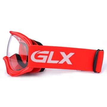 GLX YH15 Anti-Fog Impact-Resistant Kids Youth ATV Off-Road Dirt Bike Motocross Goggles for Boys & Gi...