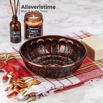 Alisveristime Hammam Bath Bowl - 7.87" Stylish Metal Bowl