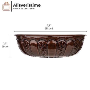 Alisveristime Hammam Bath Bowl - 7.87" Stylish Metal Bowl