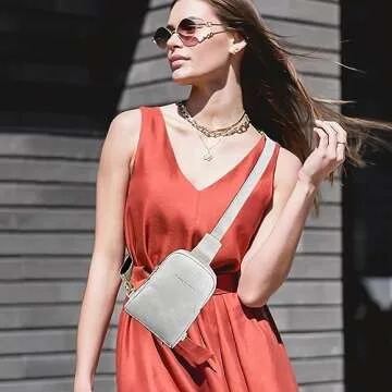 INICAT Travel Small Sling Bag Leather Crossbody Bags for Women Fanny Packs Cross Body Bag for Woman ...