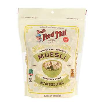 Bob's Red Mill Gluten Free Tropical Muesli, 14-ounce Pack of 4 - Flavorful & Nutritious Start