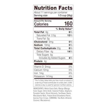 Bob's Red Mill Gluten Free Tropical Muesli - Fiber-Rich Delight