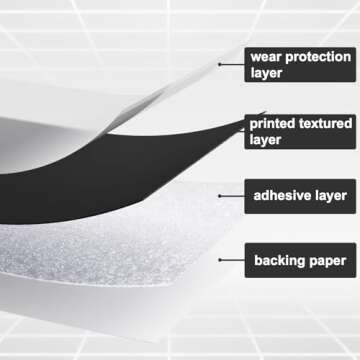 Oxdigi Black Wood Contact Paper - 23.6 x 196 Inches - Self-Adhesive, Removable and Waterproof - Ideal Peel and Stick Wallpaper for Cabinet, Countertop, Desktop, Rental Property, Kitchen