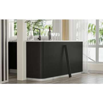 Oxdigi Black Wood Contact Paper - 23.6 x 196 Inches - Self-Adhesive, Removable and Waterproof - Ideal Peel and Stick Wallpaper for Cabinet, Countertop, Desktop, Rental Property, Kitchen