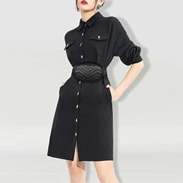 Stylish Geestock Black Fanny Packs for Women