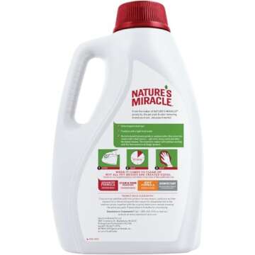 Nature's Miracle Dog Urine Destroyer, Dog Urine Stain Remover and Odor Control, White, 64 fl oz