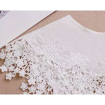 YAKEFJ Shawl Fake Collar Detachable Dickey False Collar