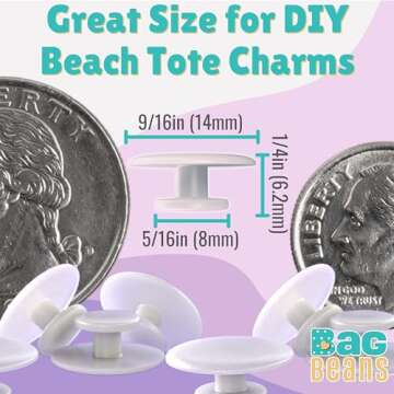 Charm Backs for Bogg Bag (24) - Create Your Own DIY Bogg Bag Charms with Accessories Charm Backs - Button Backs Also Compatible with Simply Southern, Simple Modern and Most Generic Rubber Beach Totes