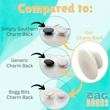 Charm Backs for Bogg Bag (24) - Create Your Own DIY Bogg Bag Charms with Accessories Charm Backs - Button Backs Also Compatible with Simply Southern, Simple Modern and Most Generic Rubber Beach Totes
