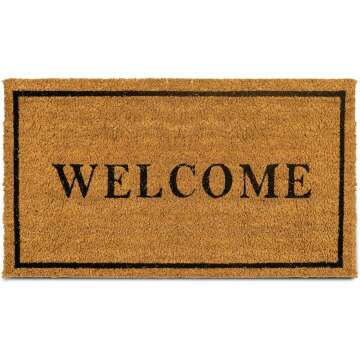 Durable 17.5" x 30" Coco Coir Welcome Mat