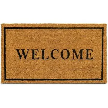 Durable 17.5" x 30" Coco Coir Welcome Mat