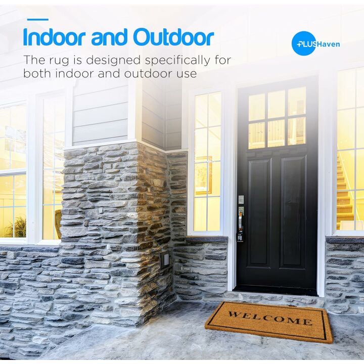 Durable 17.5" x 30" Coco Coir Welcome Mat