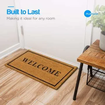 Durable 17.5" x 30" Coco Coir Welcome Mat
