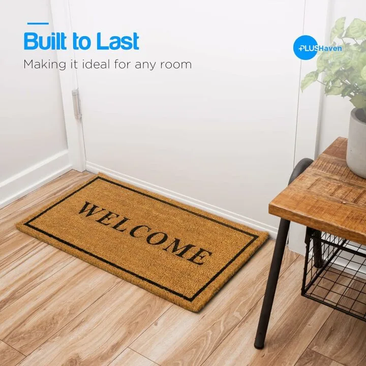 Durable 17.5" x 30" Coco Coir Welcome Mat
