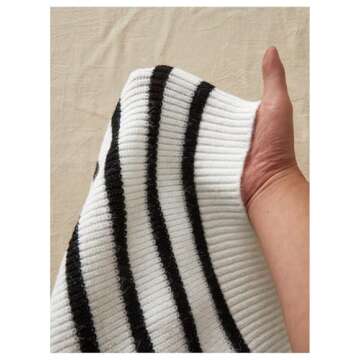 WDIRARA Striped Tie Front Cardigan - Casual Stylish Women's Sweater