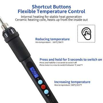 Imdinnogo 3D Printer Accessories Tool Kit Modify Finishing Smoothing Tool Cleaning Needle Scarper: 1Pcs Soldering Iron with 8Pcs Brass Trimming Head 1Pcs Connector Bczamd