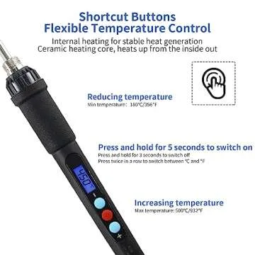 Imdinnogo 3D Printer Accessories Tool Kit Modify Finishing Smoothing Tool Cleaning Needle Scarper: 1Pcs Soldering Iron with 8Pcs Brass Trimming Head 1Pcs Connector Bczamd