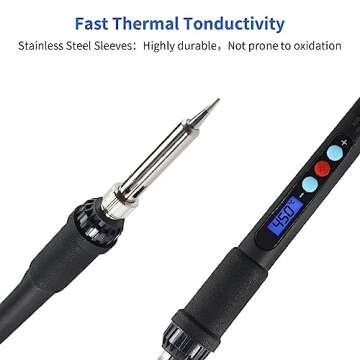 Imdinnogo 3D Printer Accessories Tool Kit Modify Finishing Smoothing Tool Cleaning Needle Scarper: 1Pcs Soldering Iron with 8Pcs Brass Trimming Head 1Pcs Connector Bczamd