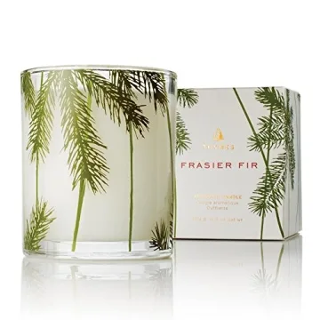 Thymes Frasier Fir Pine Needle Candles for Home Scented - Notes of Crisp Siberian Fir, Cedarwood & S...