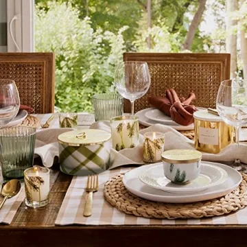 Thymes Frasier Fir Pine Needle Candles for Home Scented - Notes of Crisp Siberian Fir, Cedarwood & Sandalwood - Holiday Pine Candle - Home Decor Gifts for Women & Men (6.5 oz)