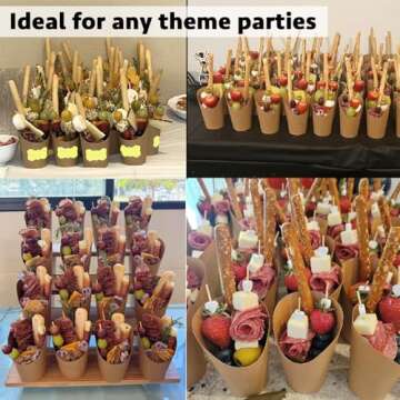 CAMKYDE 50 Pcs French Fries Holder, 12oz Disposable Paper French Fry Cups Charcuterie Cups for all Occasions (12oz)