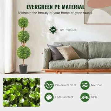 VEVOR Artificial Boxwood Topiary Trees - Elegant Indoor/Outdoor Decor