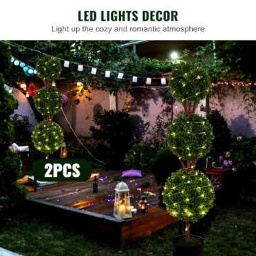 VEVOR Artificial Boxwood Topiary Trees - Elegant Indoor/Outdoor Decor