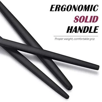 Matte Black Silverware Set 30 Pieces for 6 - Elegant Cutlery