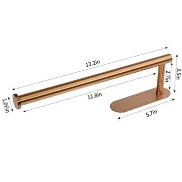 Paper Towel Holders,Paper Towels Rolls - for Kitchen,Paper Towels Bulk- Self-Adhesive Under Cabinet,Both Available in Adhesive and Screws,Stainless Steel Paper Towel Holder(Rose Gold)