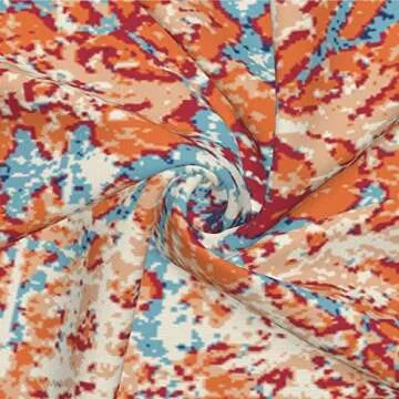 Wsunsal Orange Blue Boho Pillow Covers 18X18 Inch Set of 2, Vintage Rust Coral Floral Outdoor Decorative Throw Pillow Case Ethnic Carpet Pattern Design Cushion Cover for Home Couch Sofa Bedroom
