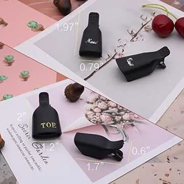 Akstore 20 PCS Nail Polish Remover Clips,Toenail and Finger Gel Nail Polish Remover Clips Acrylic Nail Art Soak Off Clip Caps (Black)
