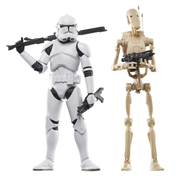 STAR WARS The Black Series Phase II Clone Trooper & Battle Droid 2-Pack Action Figures