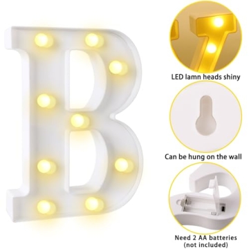 DIYDEC Halloween LED Marquee Letters "BOO" for Decor