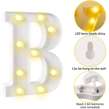 DIYDEC Halloween LED Marquee Letters "BOO" for Decor