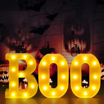 DIYDEC Halloween LED Marquee Letters "BOO" for Decor