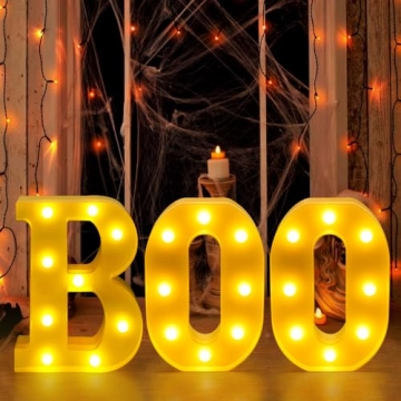 DIYDEC Halloween LED Marquee Letters "BOO" for Decor