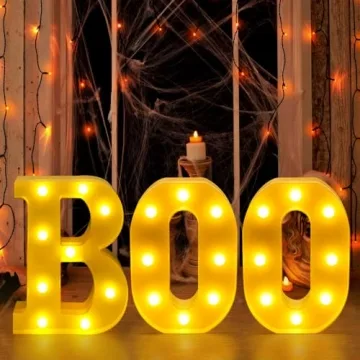 DIYDEC Halloween LED Marquee Letters "BOO" for Decor