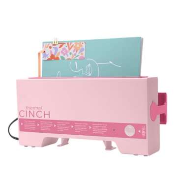 We R Memory Keepers Thermal Cinch Binding Machine Pink 12 Inch, Includes Thermal Book Binding Machin...