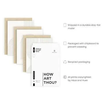 HAUS AND HUES Mid Century Wall Art Set of 3 Unframed