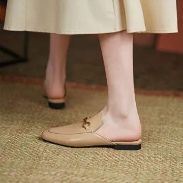 Arqa Mules - Comfortable Slip-on Leather Flats for Women