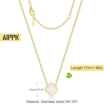 Stunning 18K Gold Plated Clover Necklace for Women