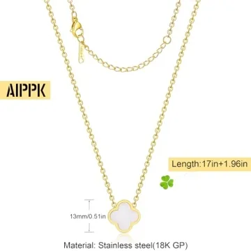 Stunning 18K Gold Plated Clover Necklace for Women