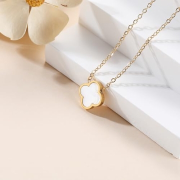 Stunning 18K Gold Plated Clover Necklace for Women