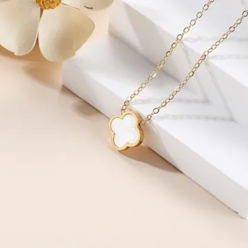 Stunning 18K Gold Plated Clover Necklace for Women