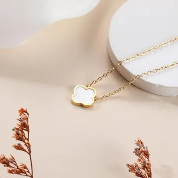 Stunning 18K Gold Plated Clover Necklace for Women