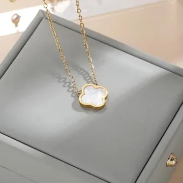Stunning 18K Gold Plated Clover Necklace for Women
