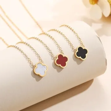 Stunning 18K Gold Plated Clover Necklace for Women