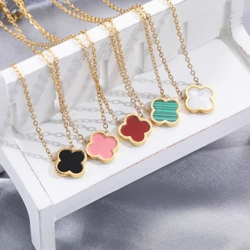 Stunning 18K Gold Plated Clover Necklace for Women